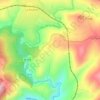 Los Gallegosの地形図、標高、地勢