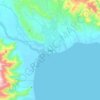 ラエの地形図、標高、地勢