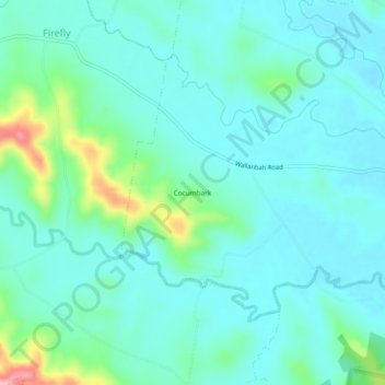Cocumbarkの地形図、標高、地勢