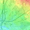 楓樹脚の地形図、標高、地勢