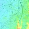 知母義の地形図、標高、地勢