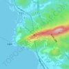 鋸山の地形図、標高、地勢