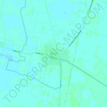 Molasの地形図、標高、地勢