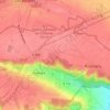 Les Pavillonsの地形図、標高、地勢