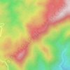 加锥飞の地形図、標高、地勢