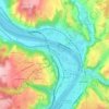 Saint-Romain-en-Galの地形図、標高、地勢