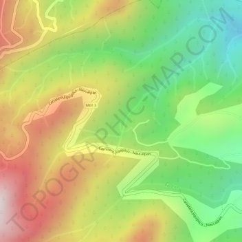 Peña de Lobosの地形図、標高、地勢