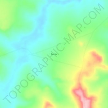Bahiaの地形図、標高、地勢
