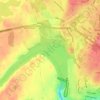 Grand Fallsの地形図、標高、地勢