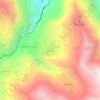 Huattaの地形図、標高、地勢