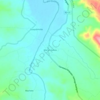 Martín Garcíaの地形図、標高、地勢