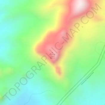 Sydney Headsの地形図、標高、地勢