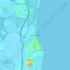 Coolum Beachの地形図、標高、地勢