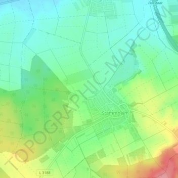 Am Kuhtriebの地形図、標高、地勢