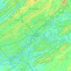 Knoxvilleの地形図、標高、地勢