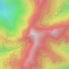 玉山の地形図、標高、地勢