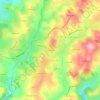 La Bourrieの地形図、標高、地勢