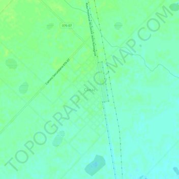 Clarazの地形図、標高、地勢