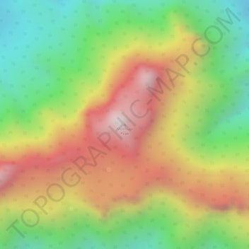 Melmudi Peakの地形図、標高、地勢