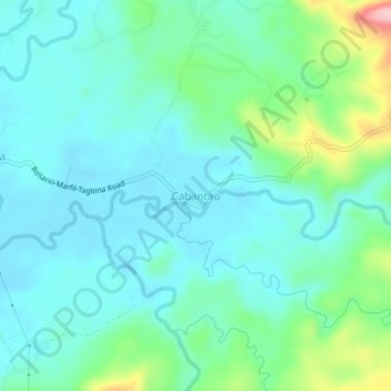 Cabantaoの地形図、標高、地勢