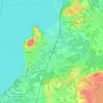 Baraggiolaの地形図、標高、地勢