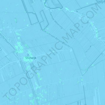 Bovenkerkの地形図、標高、地勢