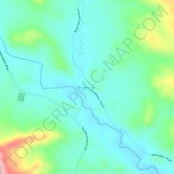 Nowendocの地形図、標高、地勢