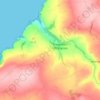 Tre-boethの地形図、標高、地勢