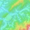 金山の地形図、標高、地勢