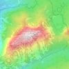 Traunsteinの地形図、標高、地勢