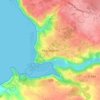 Beg-Léguerの地形図、標高、地勢