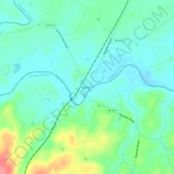 Rapidanの地形図、標高、地勢