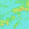 Shoal Lakeの地形図、標高、地勢