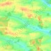 Biberbachの地形図、標高、地勢