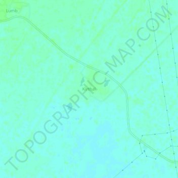 Kirthalの地形図、標高、地勢