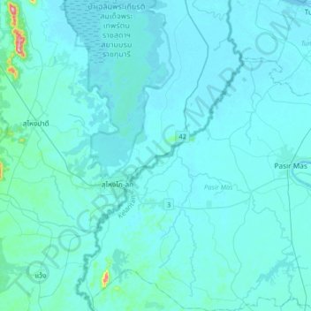 Pasematの地形図、標高、地勢