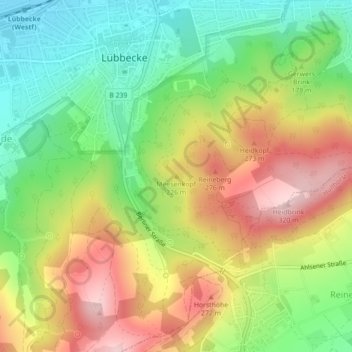 Meesenkopfの地形図、標高、地勢