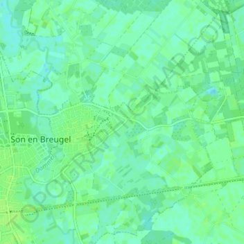 Eindの地形図、標高、地勢