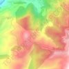Azourの地形図、標高、地勢