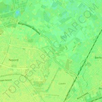 Hazennestの地形図、標高、地勢