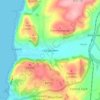 Llangorwenの地形図、標高、地勢