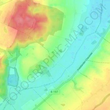 Bassowの地形図、標高、地勢