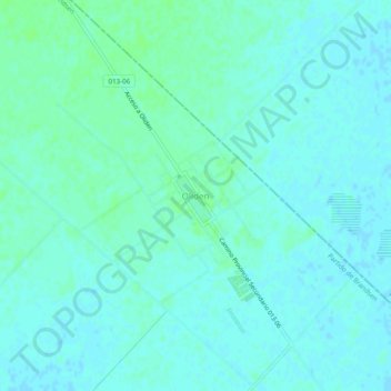 Olidenの地形図、標高、地勢