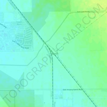 Magmaの地形図、標高、地勢