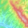Pomonteの地形図、標高、地勢
