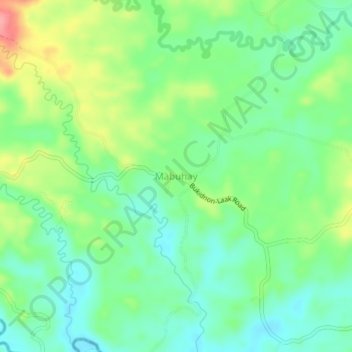 Mabuhayの地形図、標高、地勢
