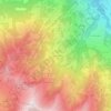 Les Communaillesの地形図、標高、地勢