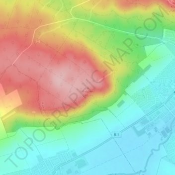 Riepenの地形図、標高、地勢