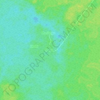 Mongaの地形図、標高、地勢