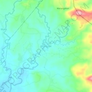 Maligayaの地形図、標高、地勢